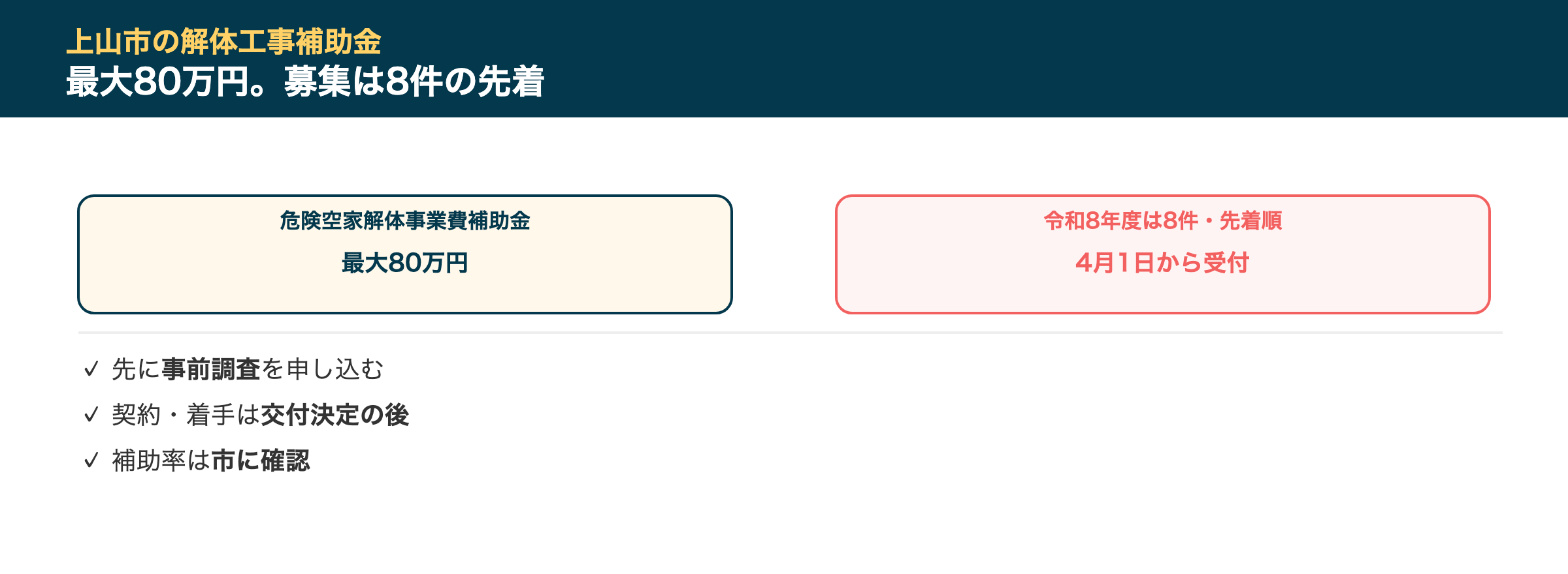 上山市の解体工事補助金